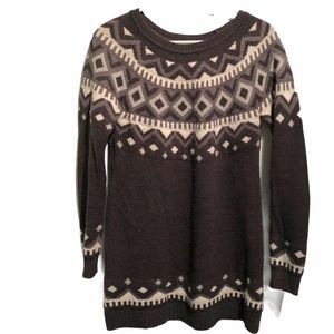 Aztec Sweater Long Winter Warm Classy Small